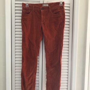Free People Burnt Orange Corduroy Pants
